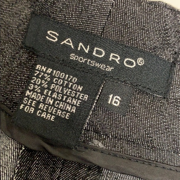 Sandro Sportswear Dress Denim Black Pants - Picture 8 of 9